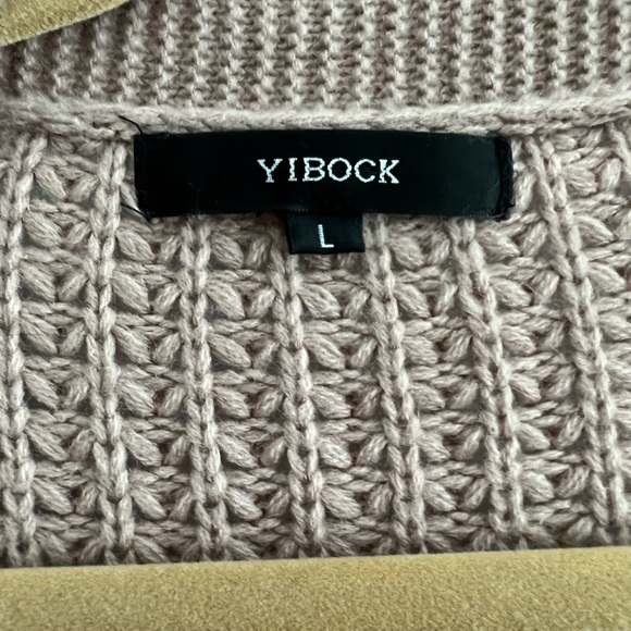 Yibok Long Cardigan w/ Pockets Dusty Mauve L - Picture 5 of 7